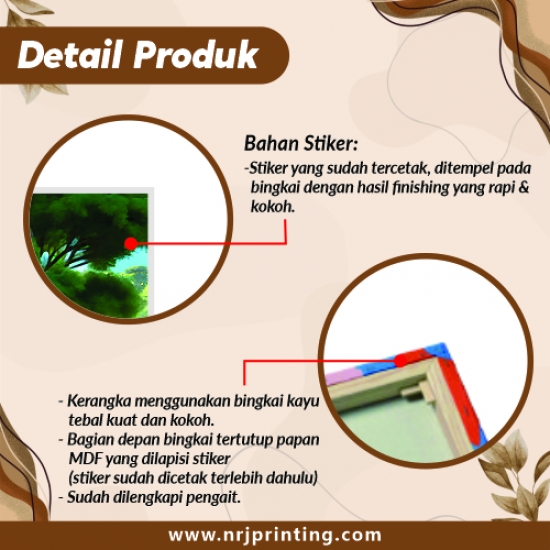 Cetak Foto + Frame MDF (Bingkai Kayu & Papan) | Foto Spanram