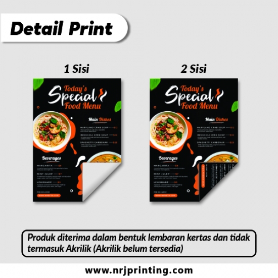 Table Tent/Tent Card Sisipan