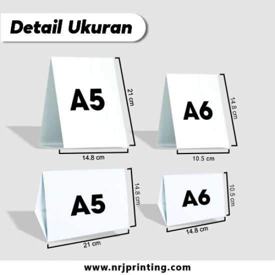 Table Tent/Tent Card Segi Tiga