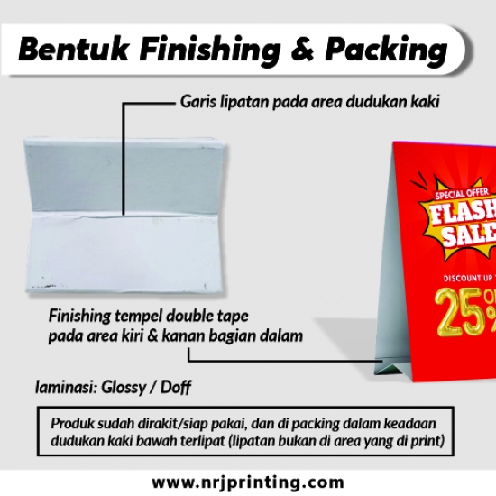 Table Tent/Tent Card Segi Tiga